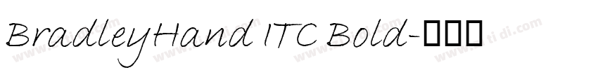 BradleyHand ITC Bold字体转换
